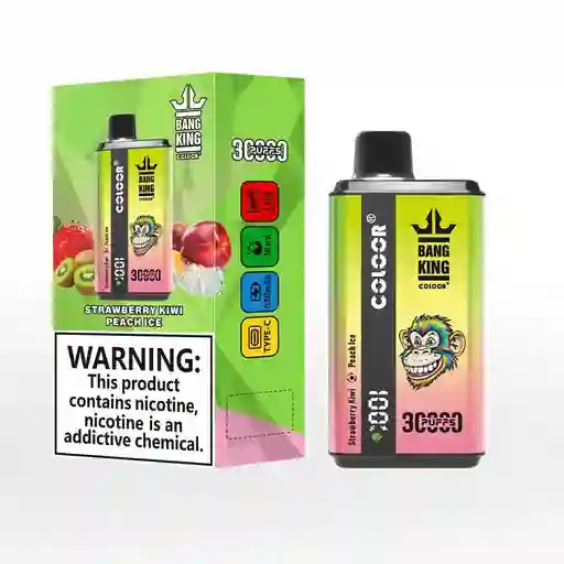 Vaper 30.000 Puff’s - Strawberry Kiwi + Peach Ice - Vaporizador Desechable