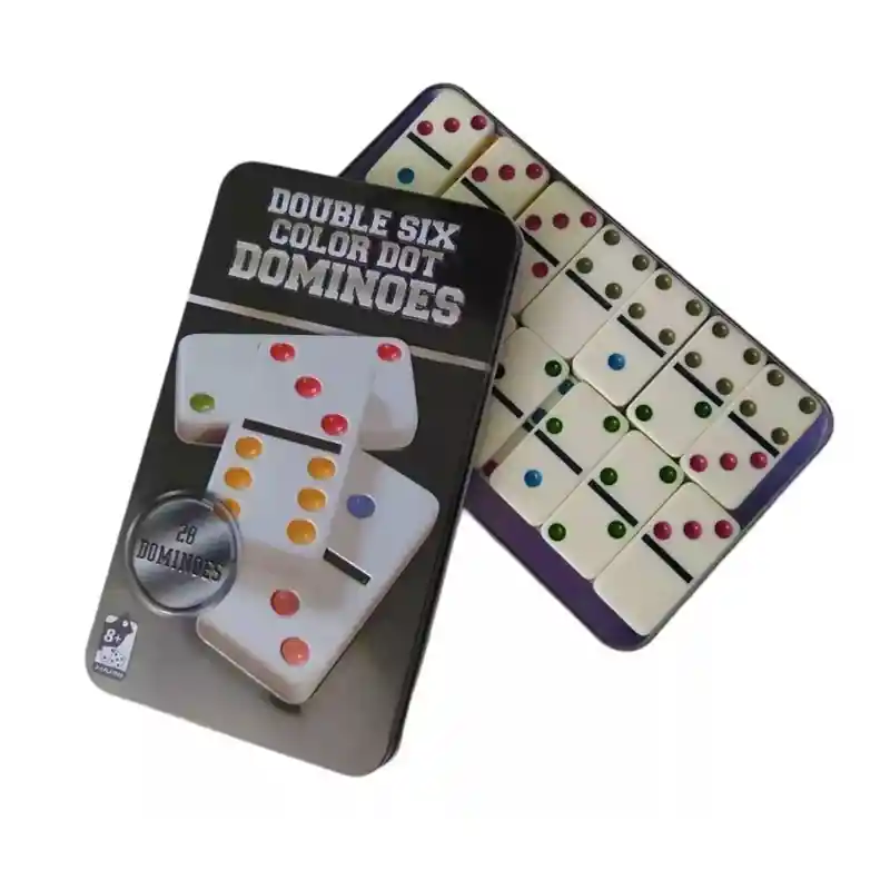 Juego Domino De 28 Pieza Color Juego De Mesa Doble Seis+caja