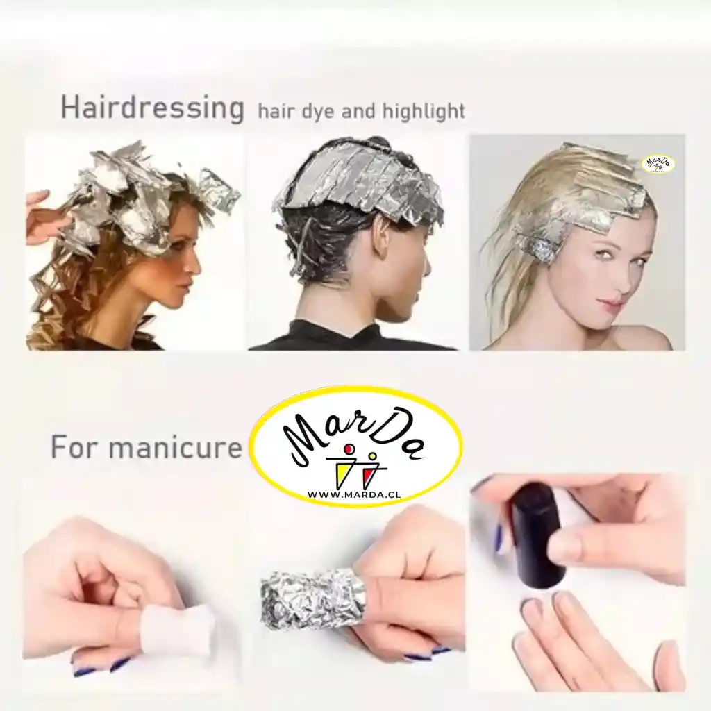 Papel Aluminio Para Mechas O Visos Con Cortador Para Peluqueria