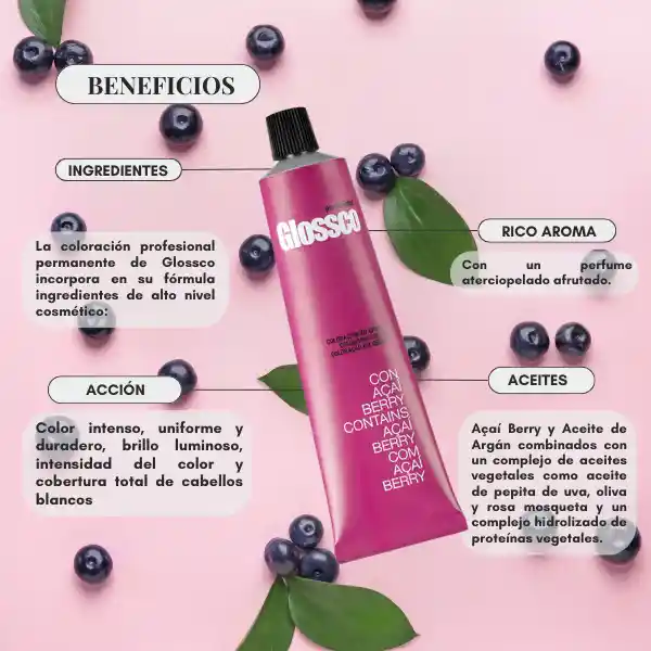 Tintura Glossco Rubio Medio 7.00 100 Ml.