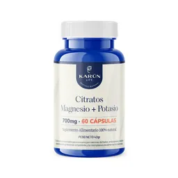 Citrato De Magnesio + Citrato De Potasio 700mg (60cap) Karün Life