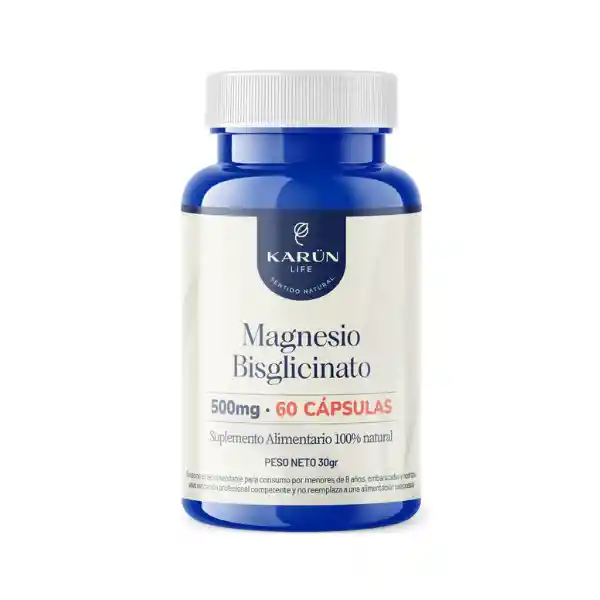 Magnesio Bisglicinato 500mg (60cap) Karün Life