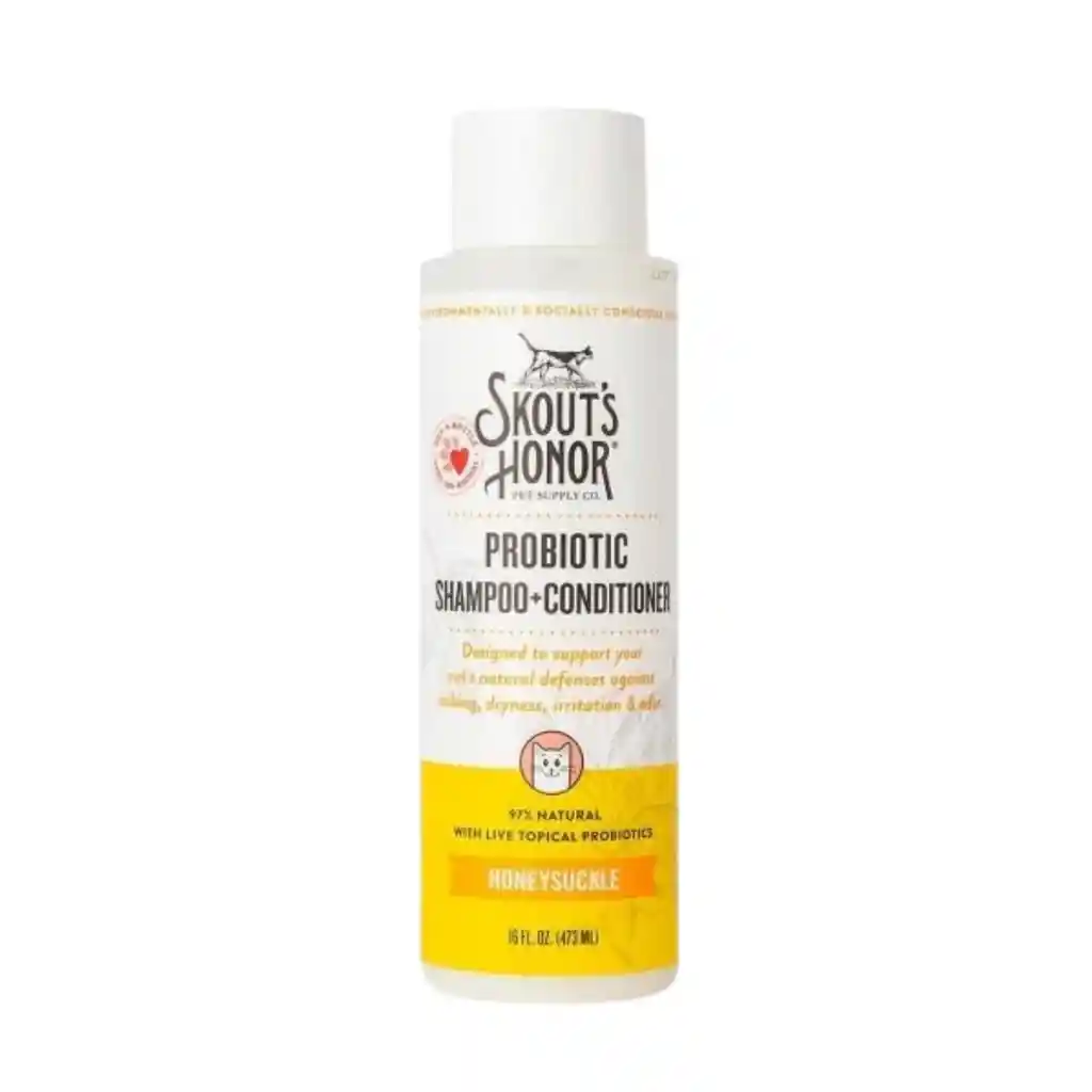 Skout’s Honor Shampoo Y Acondicionador Probiótico Para Gatos 473 Ml