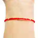 Pulsera Cristal Rojo Plata Fina 925