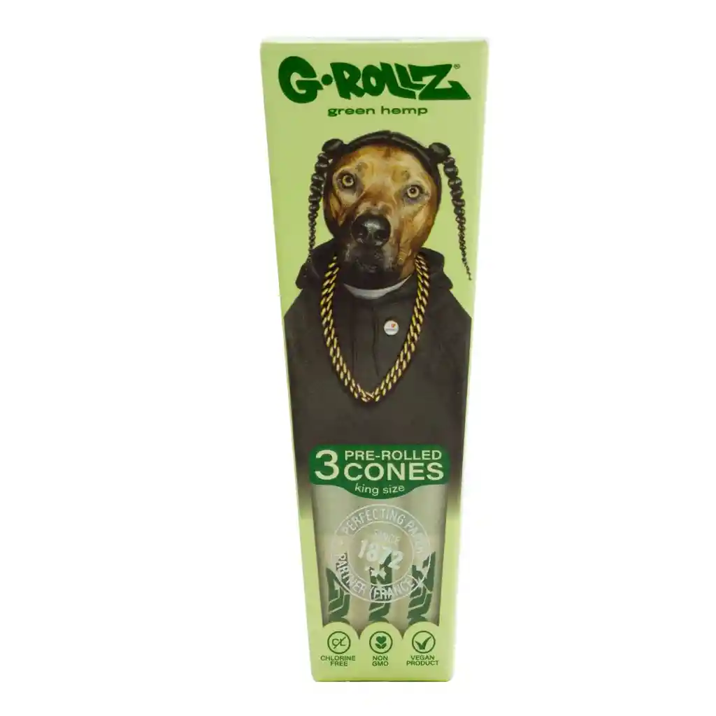 G-rollz 3 Conos Pre Enrolados Bio Organic Green Hemp King Size