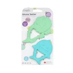 Pack De 2 Mordedores Silicona Dino - Tiburón