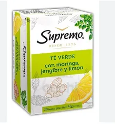 Te Verde Jengibre Limon 20g (20 Bolsitas)