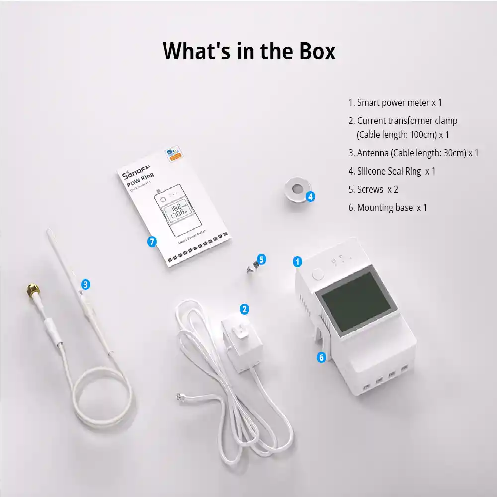 Interruptor Wifi Medidor De Energia Sonoff Pow Ring 100a