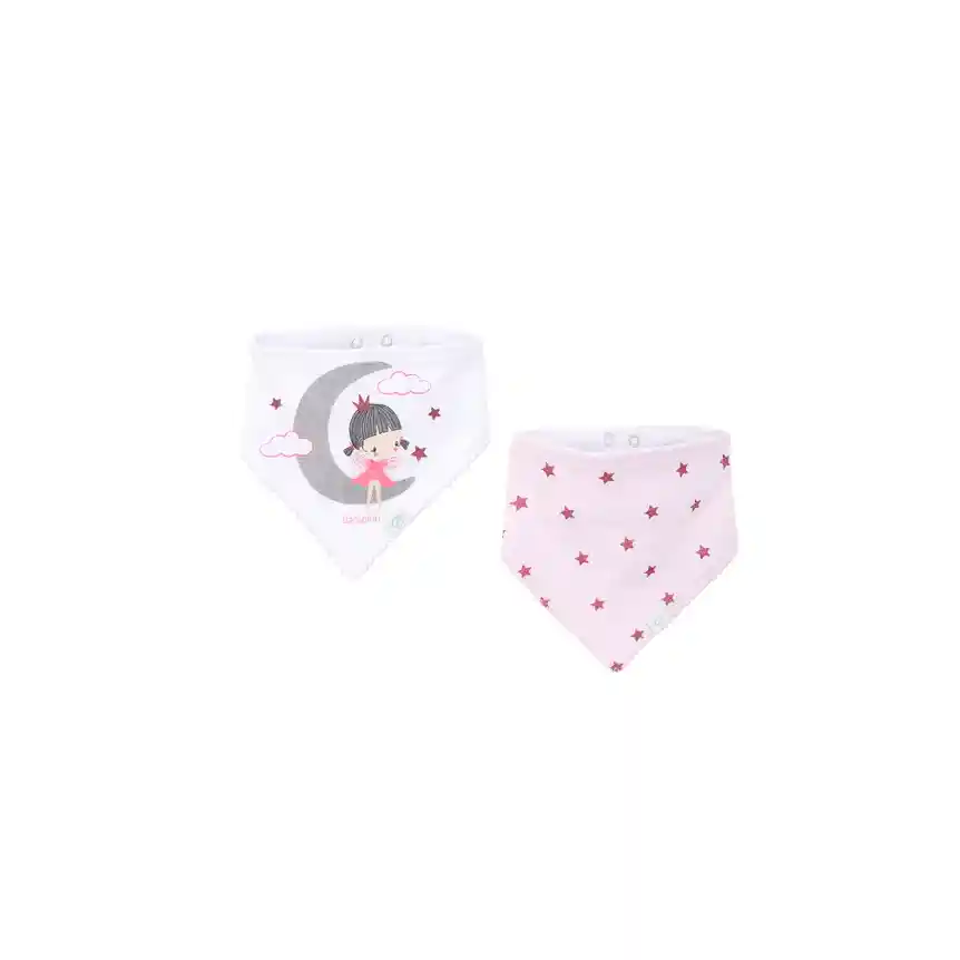 Bipack Babero Bandana Gris Luna