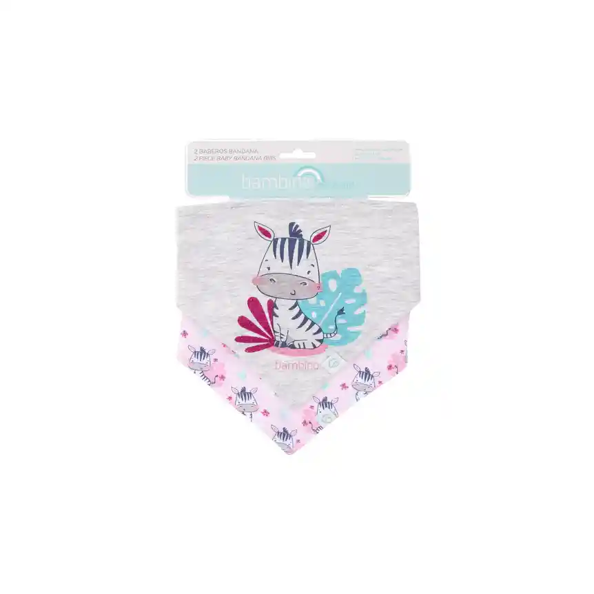 Bipack Babero Bandana Fucsia Animales