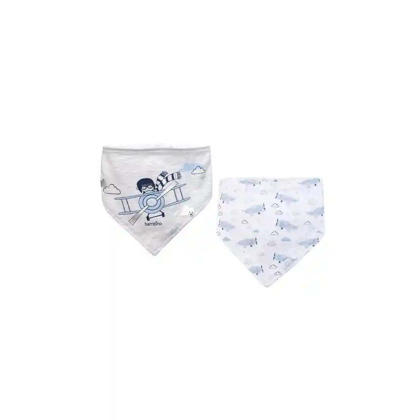 Bipack Babero Bandana Gris Avión