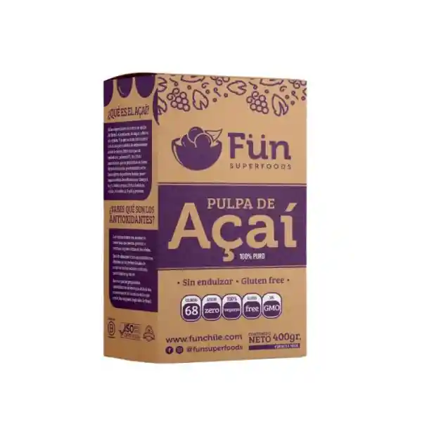 Pulpa Acai 100% Puro 400 Gr Fun Superfoods - An360