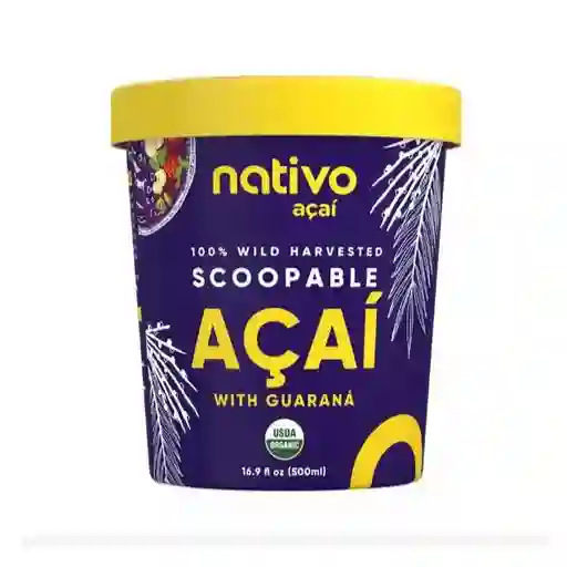 Scoopable Acai Con Guarana 500gr Nativo Acai - An539