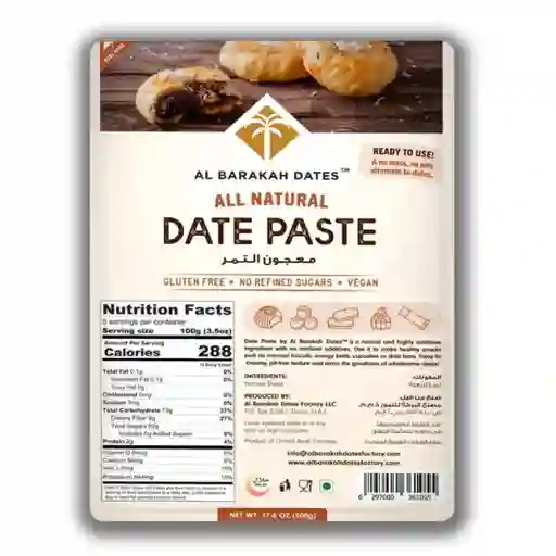 Pasta De Datiles 500 Gr Al Barakah Dates - An490