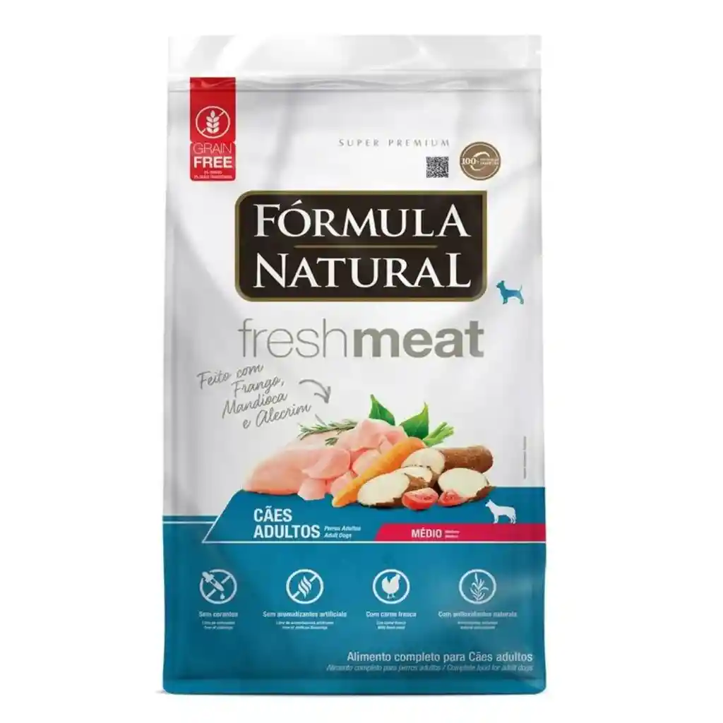 Formula Natural - Perros Razas Medianas Pollo, Mandioca Y Curcuma 12 Kg