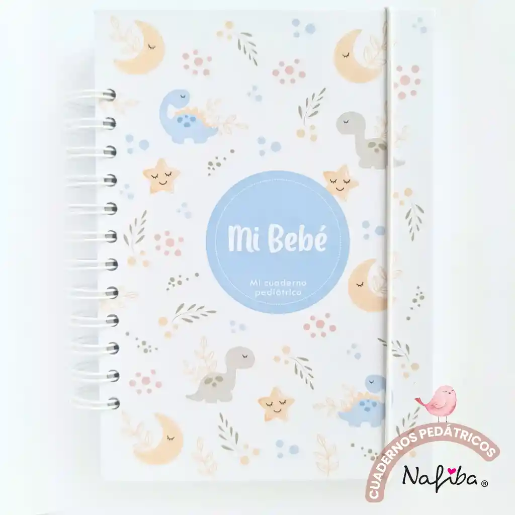 Libreta Pediátrica Celeste Dino