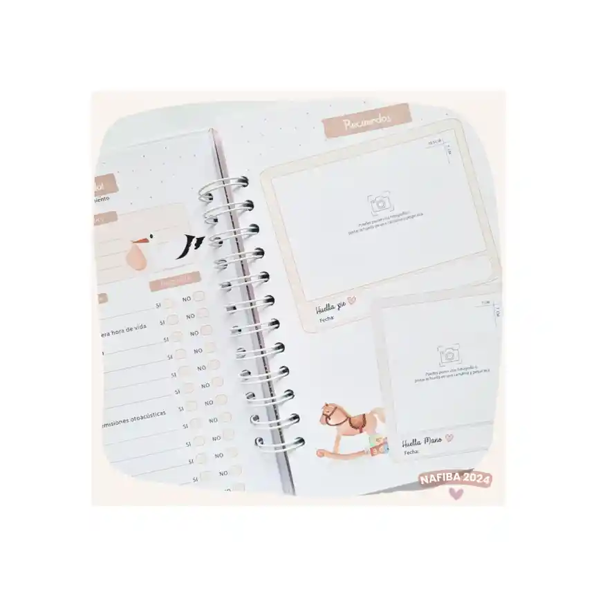 Libreta Pediátrica Celeste Dino