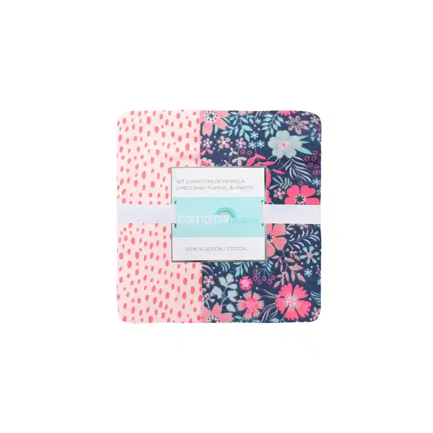 Set Mantitas Para Bebé Bambino Fucsia Jirafas