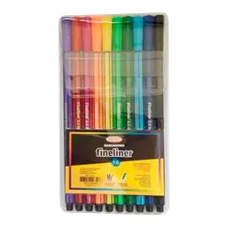 10 Fineliner Colores Surtidos Artel