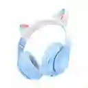 Audifonos Inalambricos Bluetooth Niños(as) Oreja De Gatos Azul W42