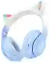 Audifonos Inalambricos Bluetooth Niños(as) Oreja De Gatos Azul W42