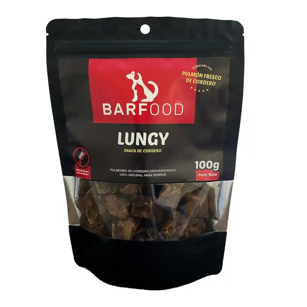 Barfood - Lungy Cordero - Snack Natural Para Perros 80 Gr