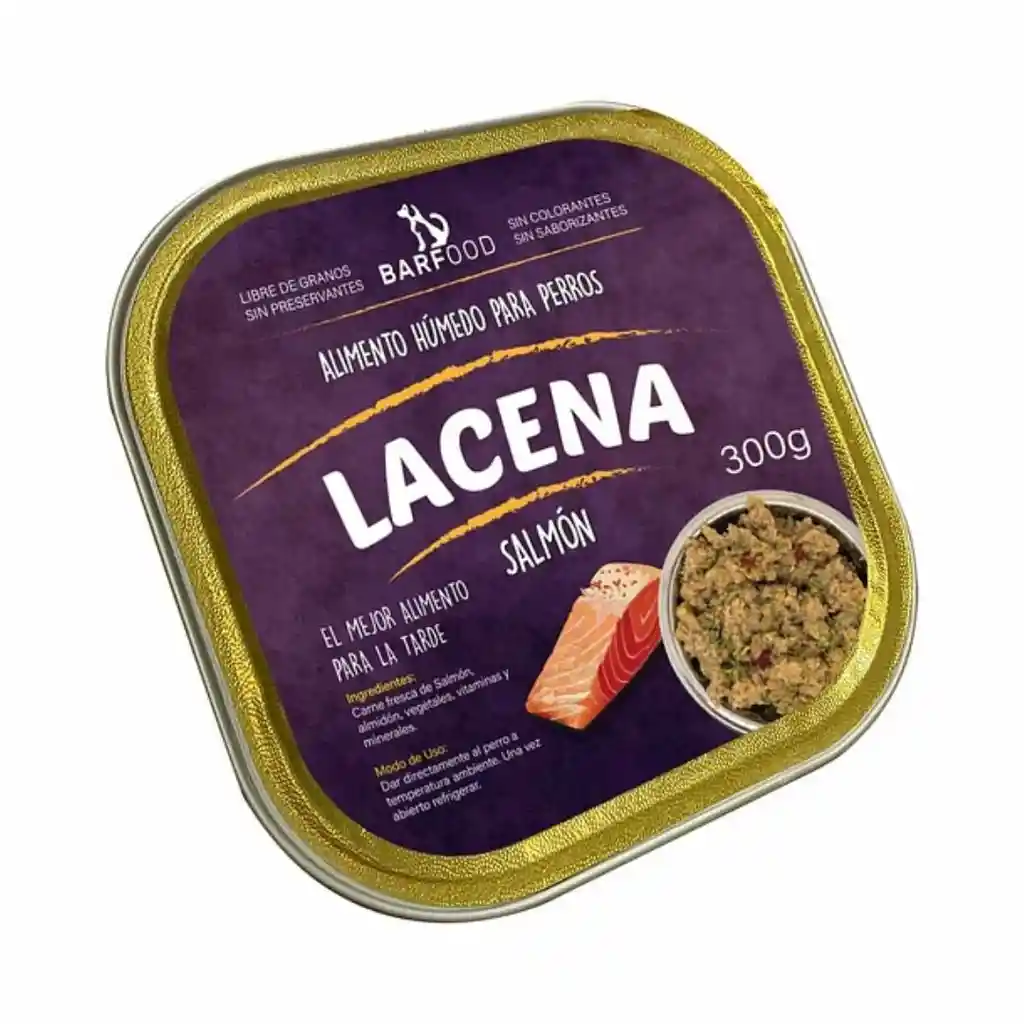 Barfood - Lacena Salmon Alimento Humedo Para Perros 300g