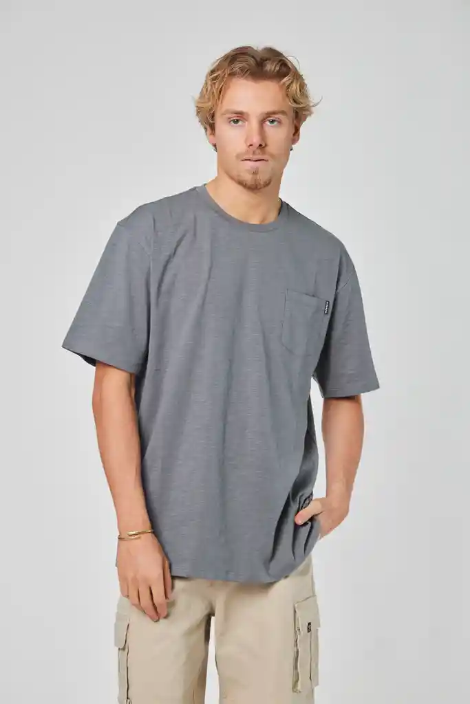 Polera Mc Bolsillo Gris Xl