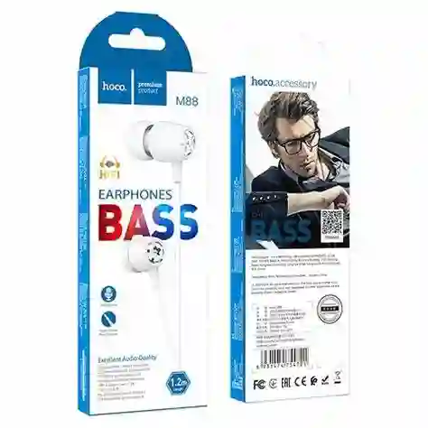 Audifonos M88 Greceful In Ear Jack 3.5mm Blanco