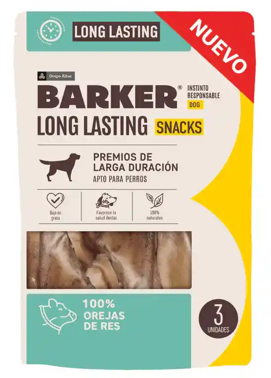 Barker Snacks Canino Orejas De Res 3 Und