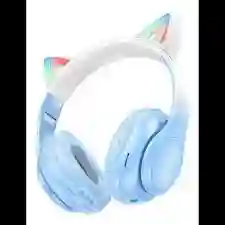 Audifonos Hoco W42 Oreja De Gato Niños Bt 10h Color Azul