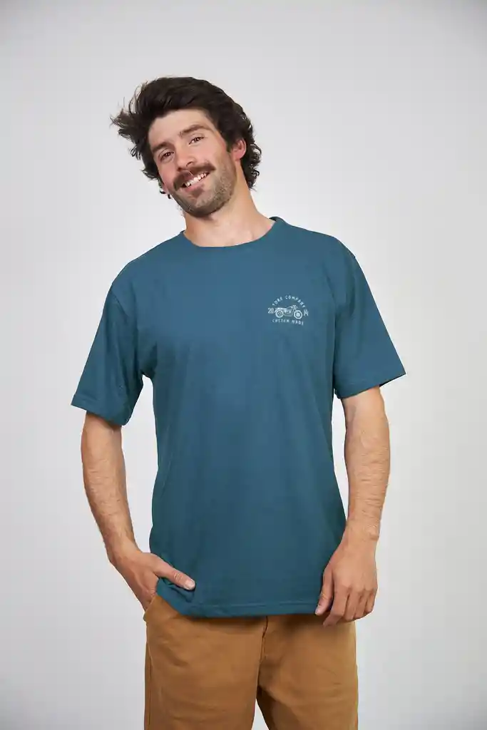 Polera Mc Moto Azul Xxl