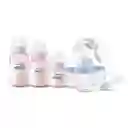 Extractor De Leche Manual Avent + Set De 3 Mamaderas Pink