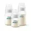 Extractor De Leche Manual Avent + Set De 3 Mamaderas Transparente