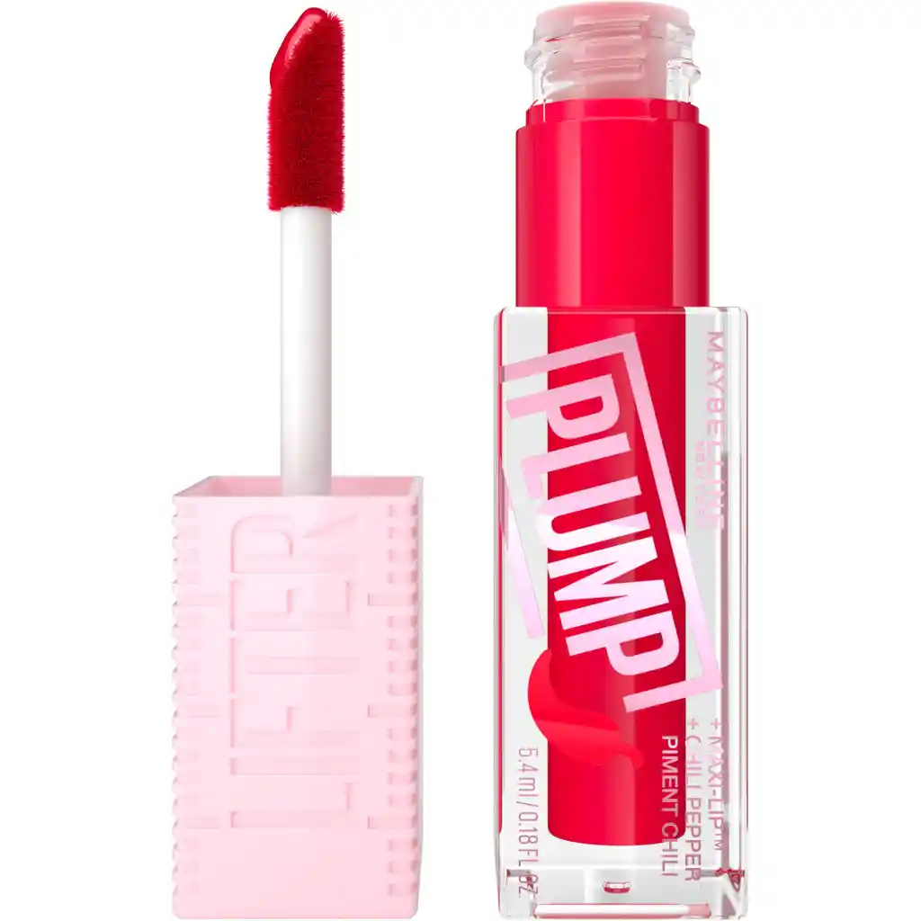 Brillo Labial Maybelline Lifter Plump Red Flag N°004