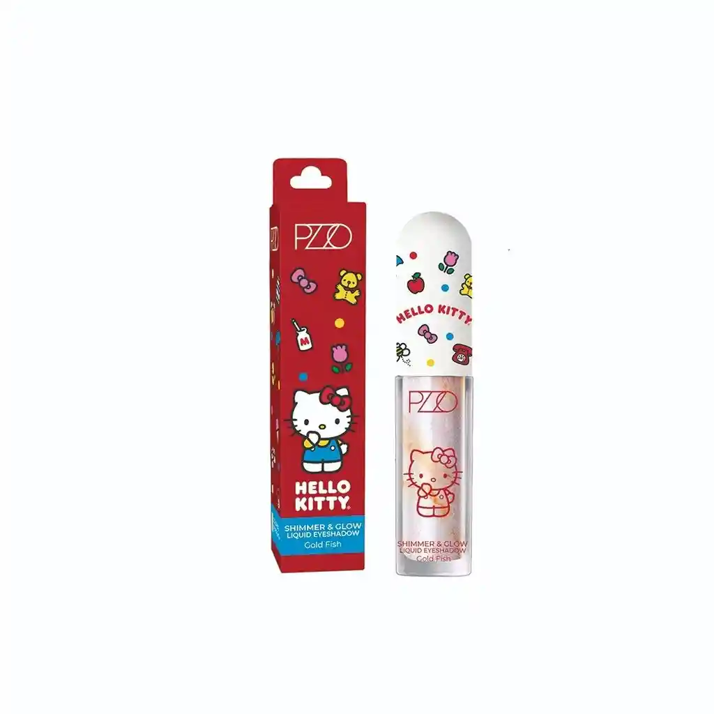 Sombra Liquida Petrizzio Hello Kitty Shimmer & Glow Gold Fish 5 Ml