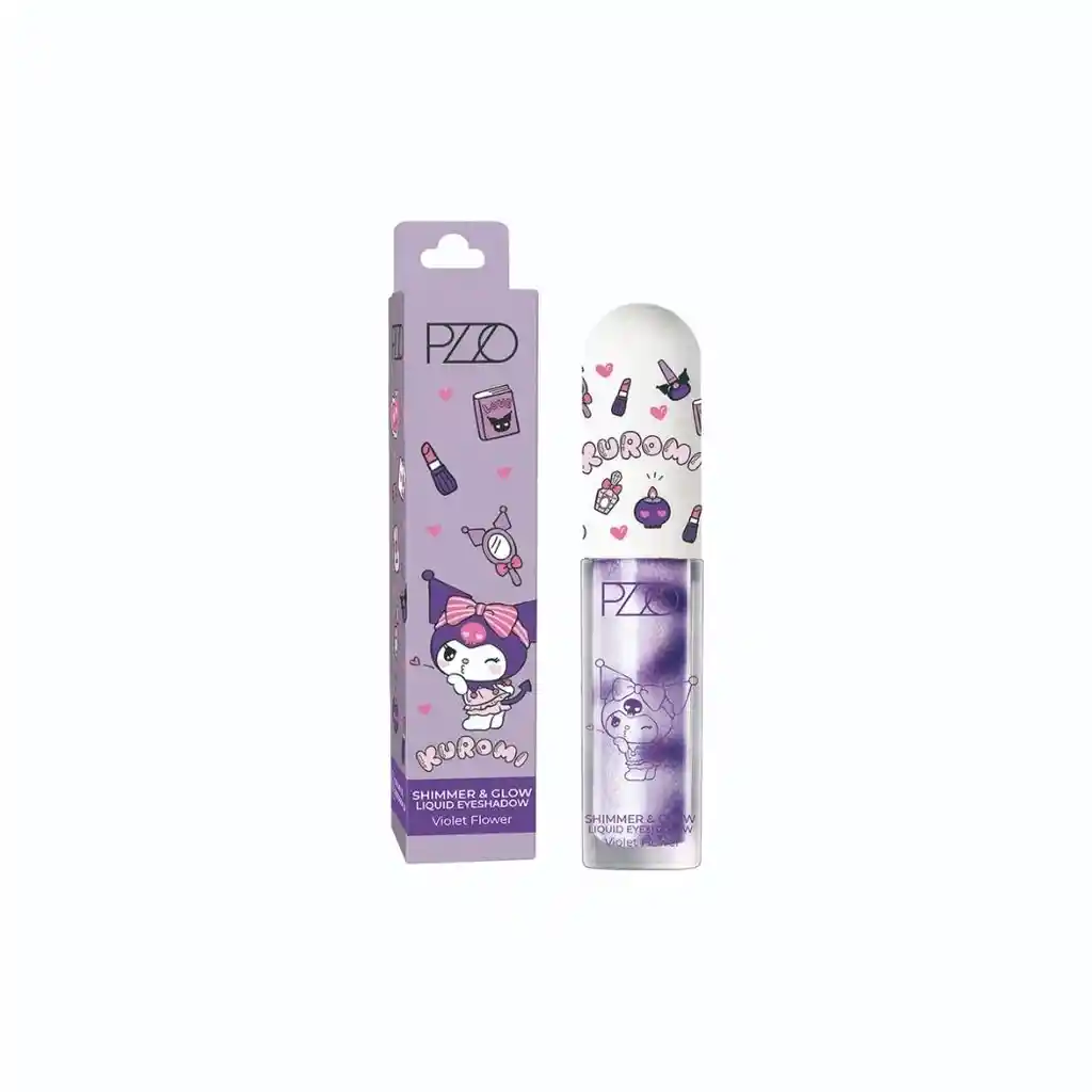 Sombra Liquida Petrizzio Kuromi Shimmer & Glow Violet Flower 5 Ml