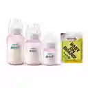 Set 3 Mamaderas Anticolic Pink + Letrero Amarillo