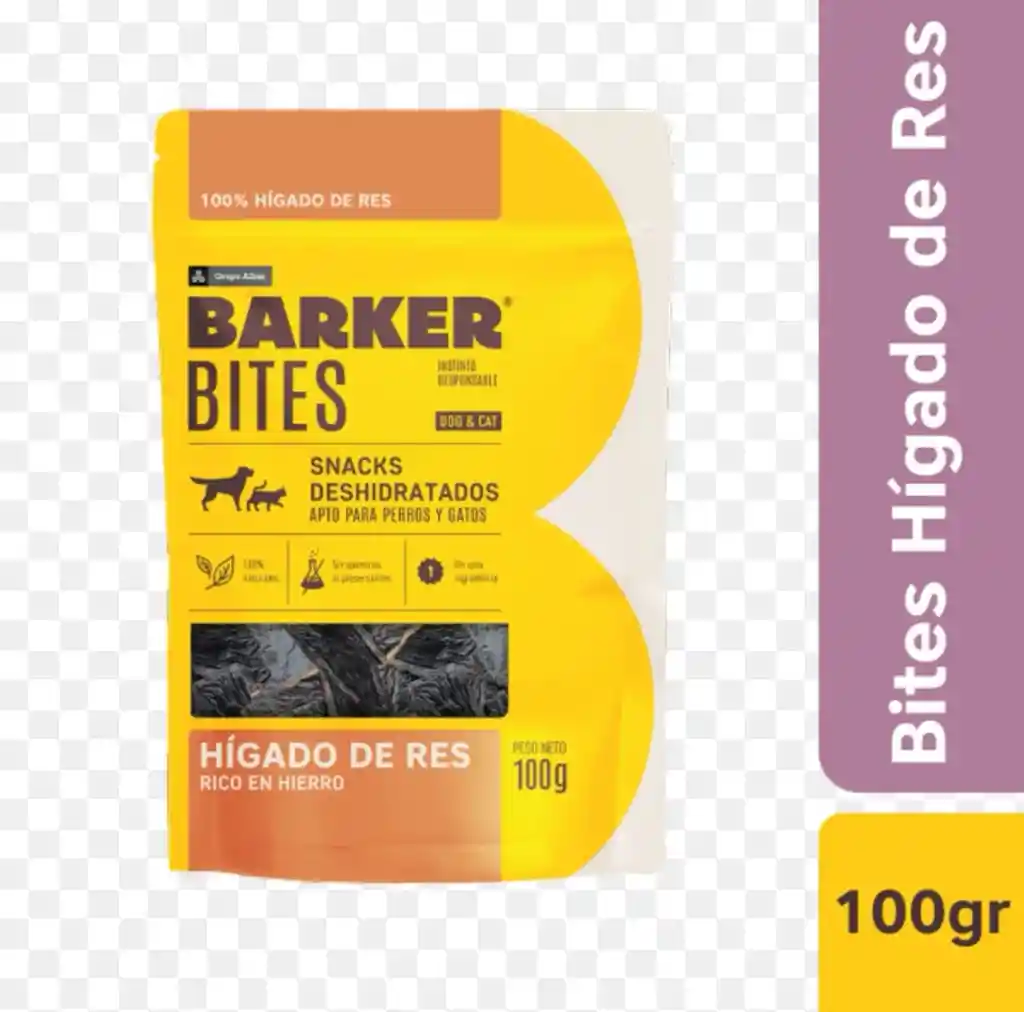 Barker Snacks Canino Y Felino Higado De Res 100gr