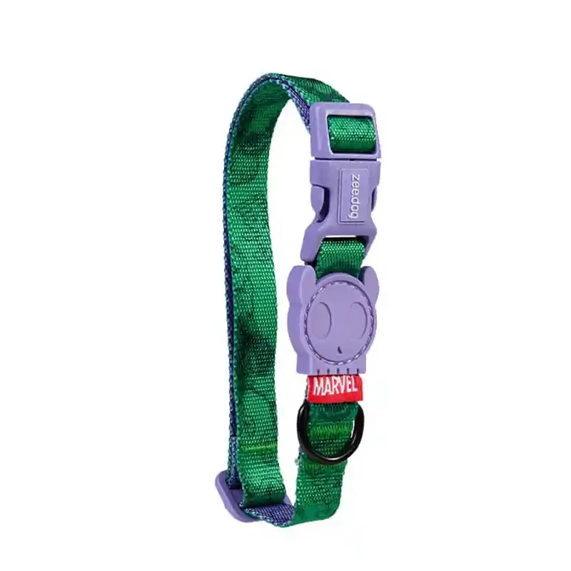 Zee Dog - Collar Marvel Hulk Perros Xs (edicion Especial) Cuello 23-33 Cm