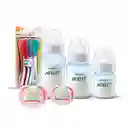 3 Mamaderas Blue + Set De 2 Chupetes 6-18 Meses Nocturno Y 4 Cucharas