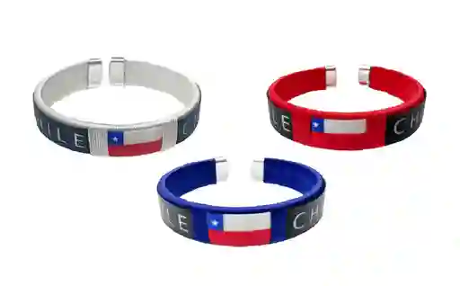 Pulsera Bandera De Chile Unisex 6 Cms