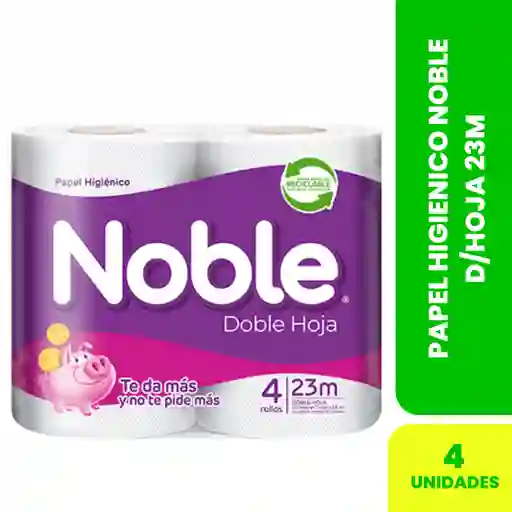 Papel Higiénico Noble 4un 23mts