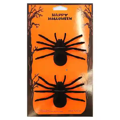 Araña Halloween 7x11 Cms 2 Unidades