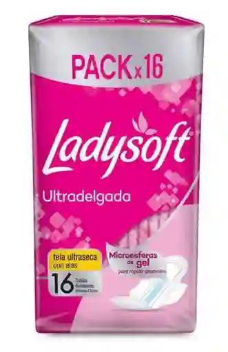 Toallas Higiénicas Ladysoft Ultradelgada 16un