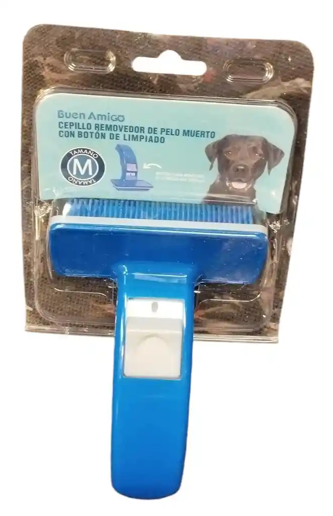 Buen Amigo - Cepillo Mediano Para Mascotas Autolimpiante (61018)