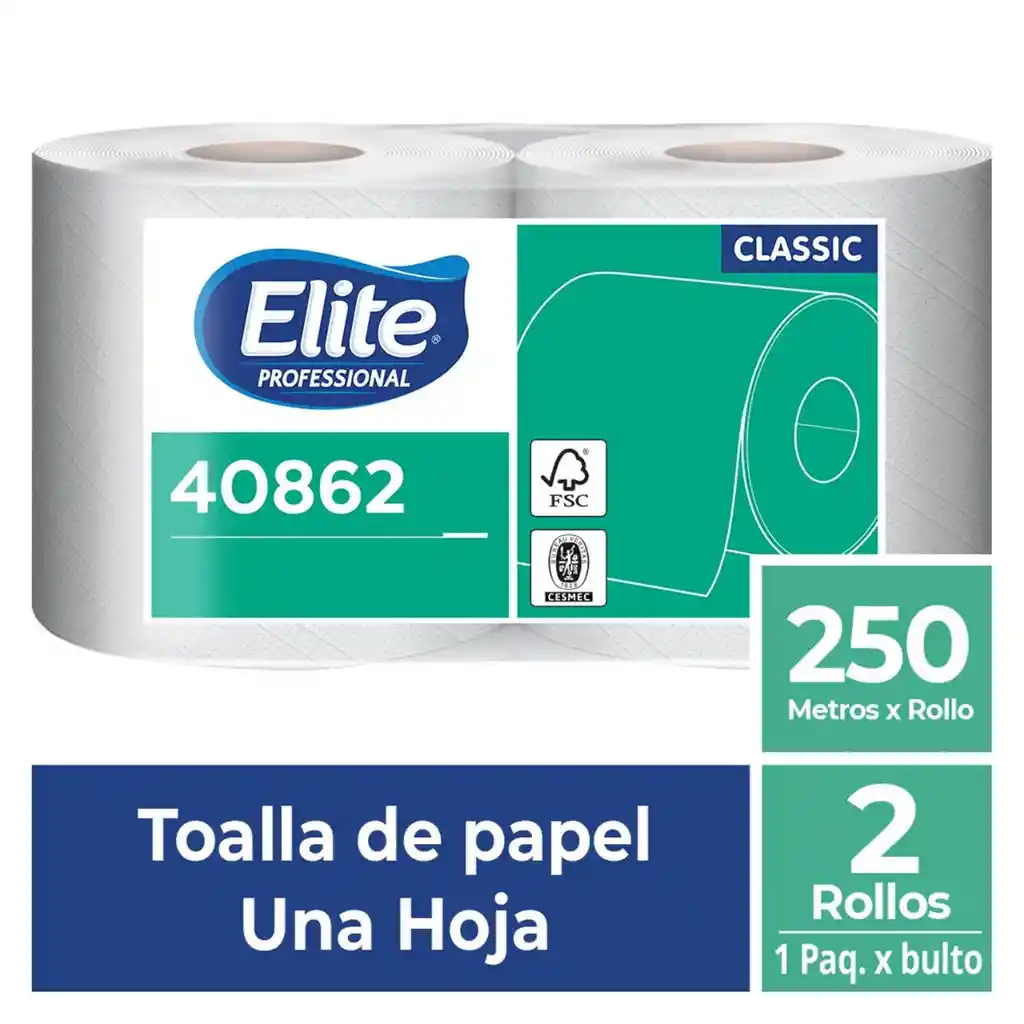 Toalla De Papel Elite 2un 250mts (código 40862)