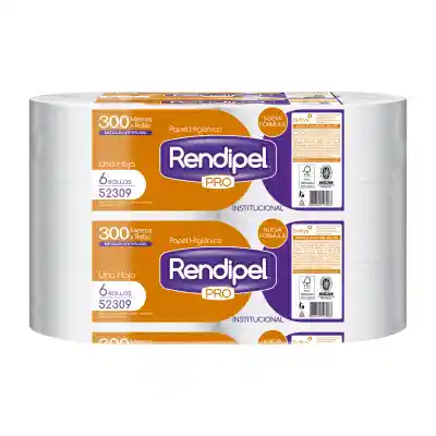 Papel Higiénico Rendipel 6un 300mts (código 52309)