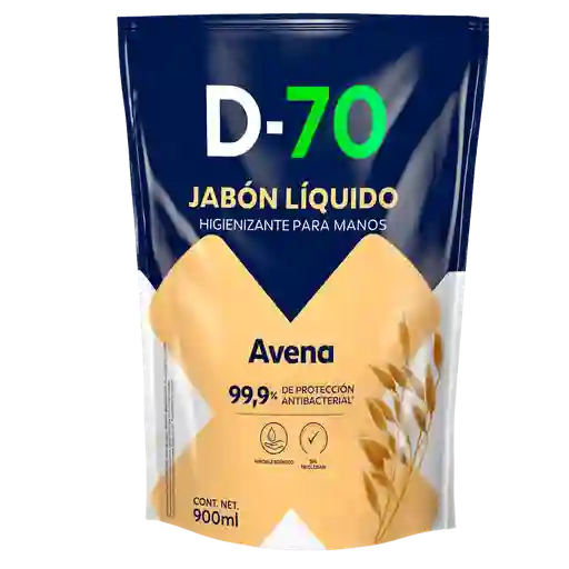 Jabón Líquido Higienizante De Manos D-70 900 Ml