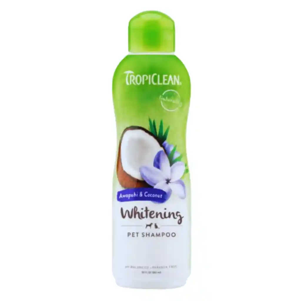 Tropiclean, Shampoo De Awapuhi Para Pelos Blancos (dog-cat) (592 Ml)